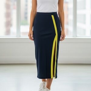 NEW! Future Collective High-Waisted Designer Pencil Skirt Black/Neon Sma…